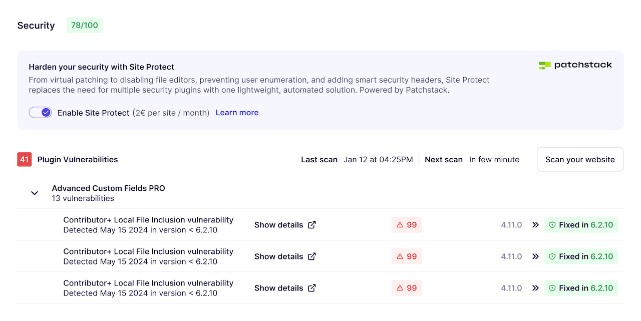 Security & vulnerability management