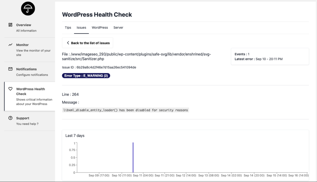 Monitoreo de registros de errores de PHP