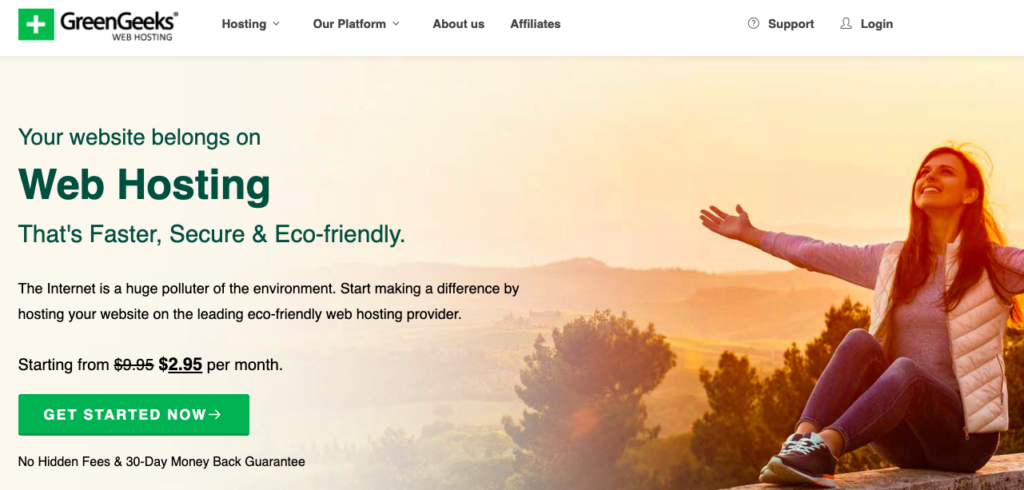 GreenGeeks web hosting