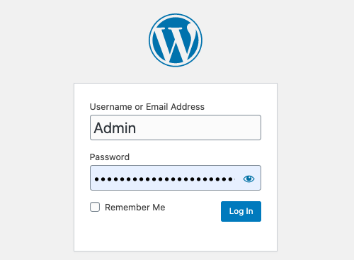 WordPress admin panel