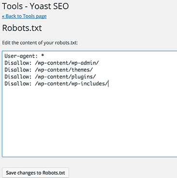 robots.txt auf Yoast bearbeiten