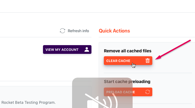 clear cache wp rocket