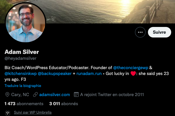 Profil Twitter d'Adam Silver