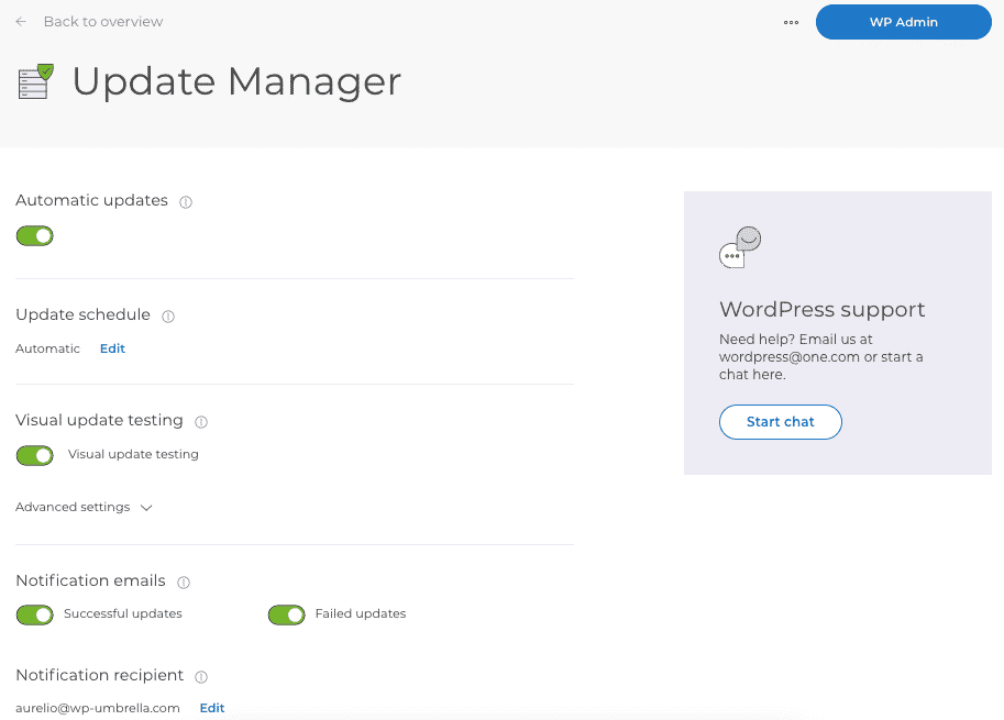 one.com update manager