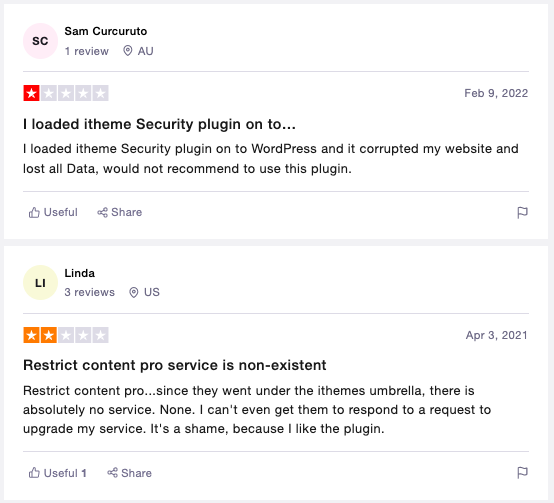 Revue de iTheme Sync sur Trustpilot