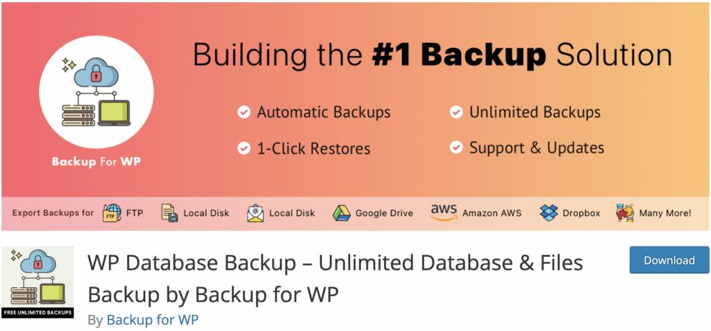 WP Database backup