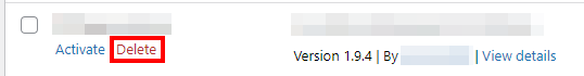 Deleting plugins on WordPress