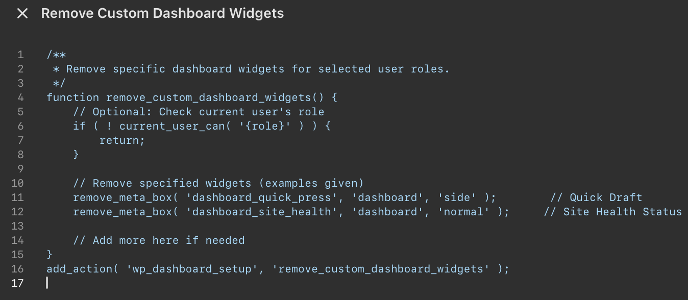 Output of AI Prompt for WordPress Developers