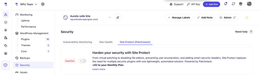 What is virtual patching and WP Umbrella's site protect