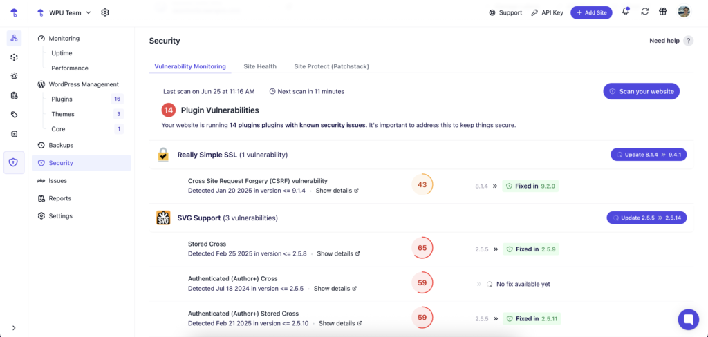 Selling Site Protection: Vulnerability Scanning