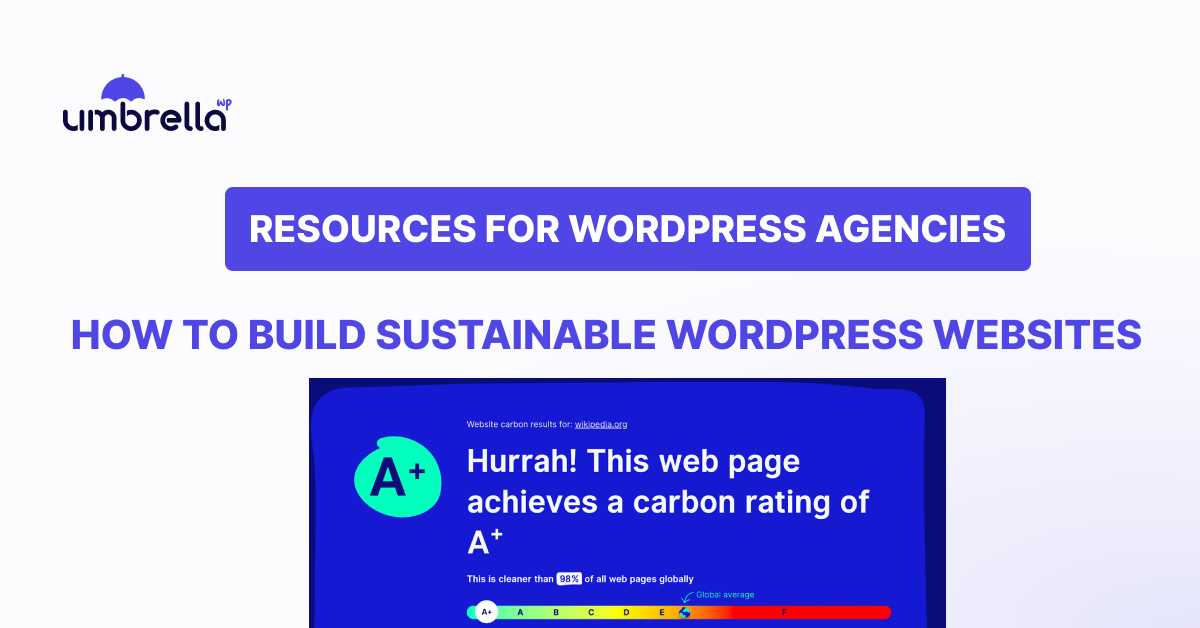 Hero Banner for the Sustainable WordPress Website Blog