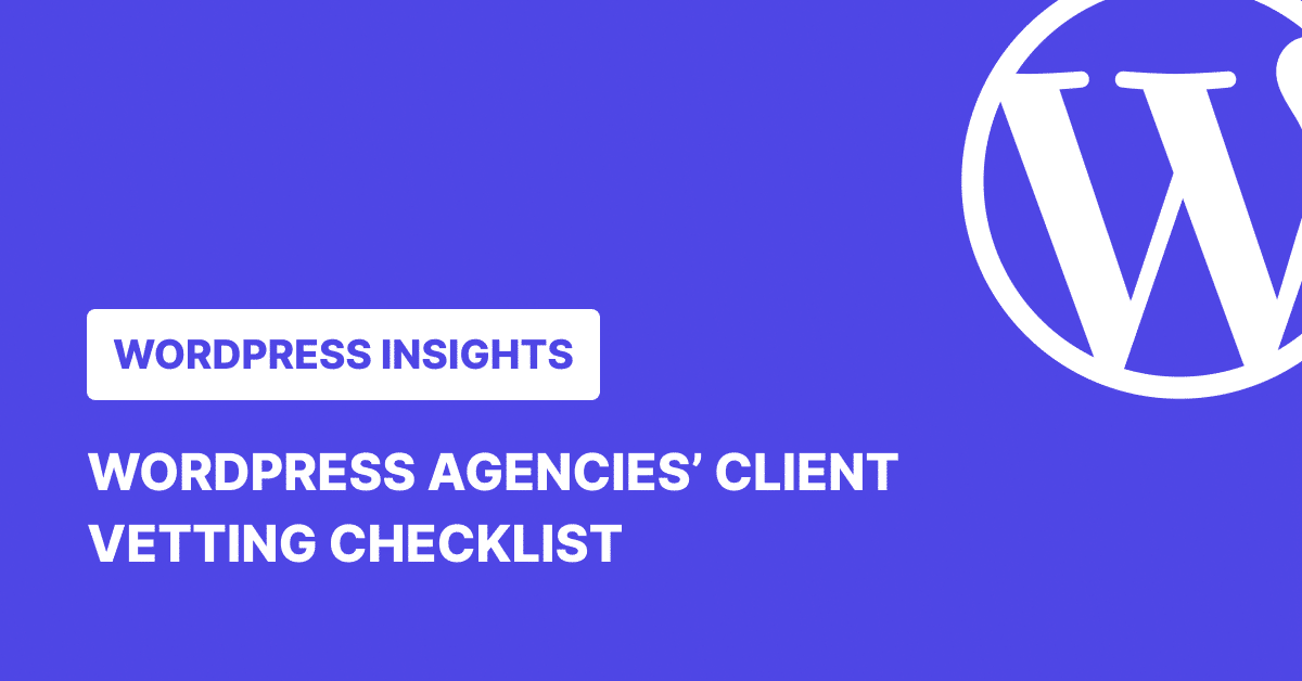 Client vetting checklist