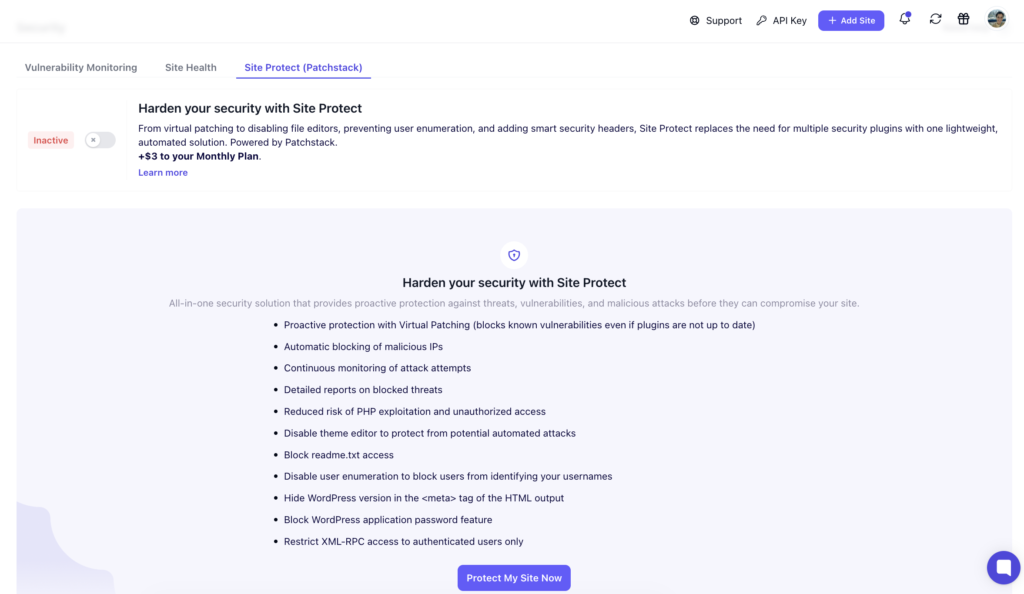 How to enable Site Protect in WP Umbrella