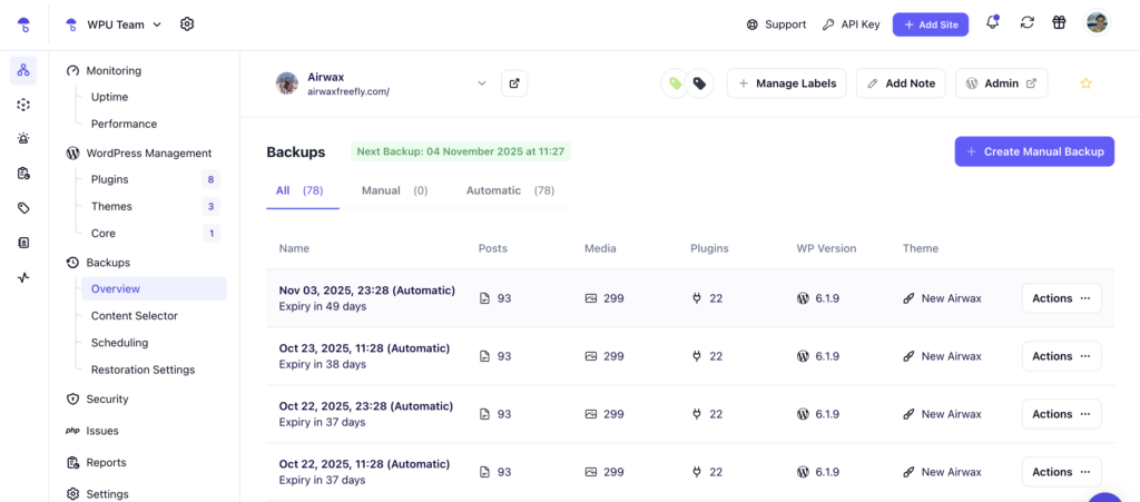 Prepare WordPress Sites for Black Friday by backing up