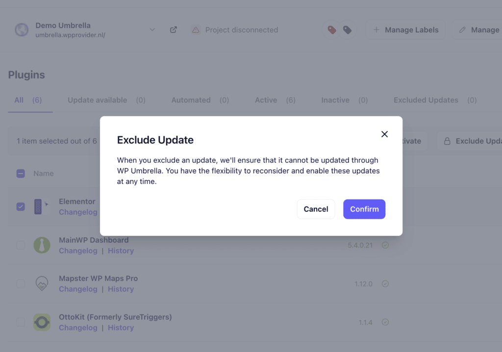 Product update: Exclude update