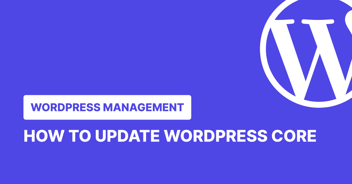 how to update wordpress core